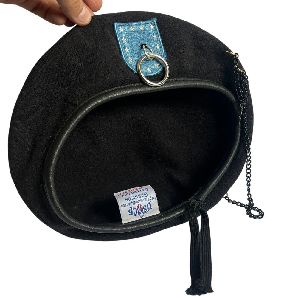 Punk/Grunge "DSCP" Black Army Hat w/ Custom Jewelry